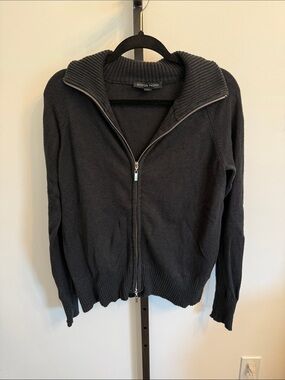 Boston Proper Men’s Black Zip Cardigan Sweater